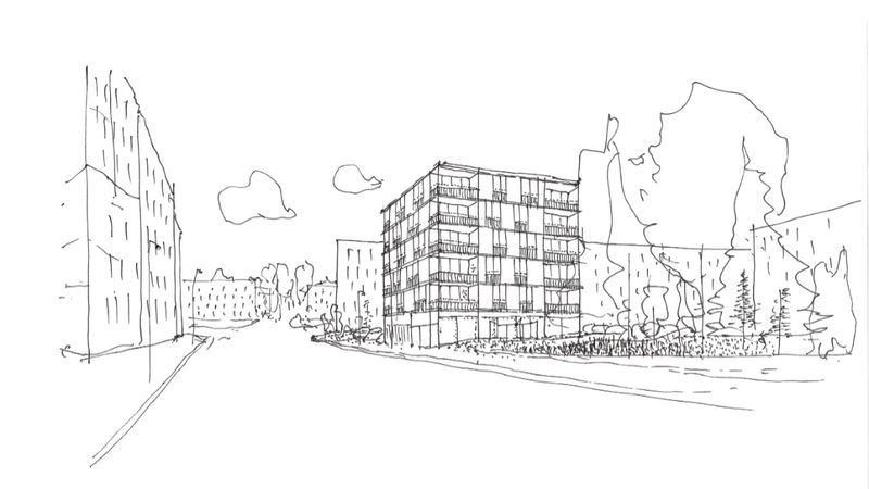 L’immeuble de 5 étages sera co-conçu avec les futurs habitants. © Baltique/HMA.