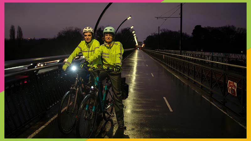 Francine et Nicolas, tous deux quinquagénaires, vont au travail à vélo, été comme hiver ! © Loïc Gatteau pour Nantes Métropole